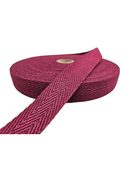 CINTA ALGODÓN ESPIGA BURDEOS 30MM REF. 393 C/ 990