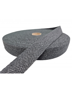 CINTA ALGODÓN ESPIGA GRIS...