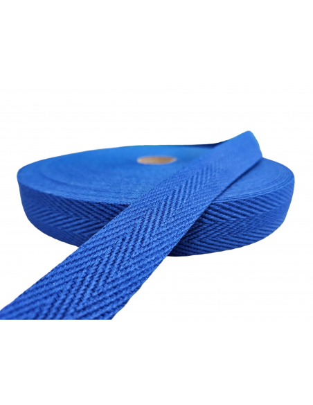 CINTA ALGODÓN ESPIGA AZUL ELÉCTRICO 30MM REF. 393 C/ 606