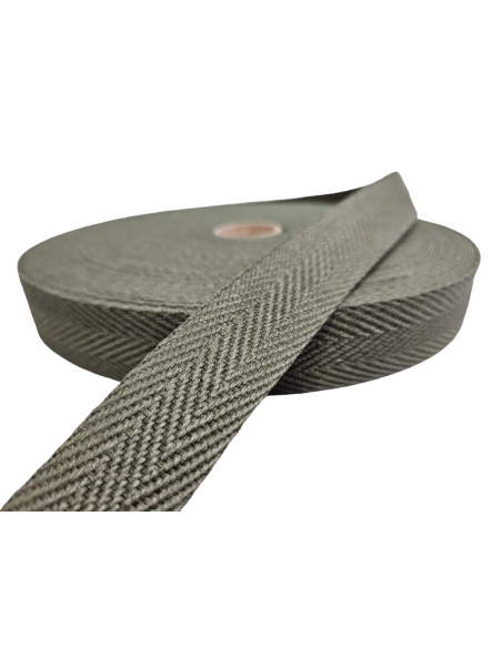 CINTA ALGODÓN ESPIGA VERDE KAKI 30MM REF. 393 C/ 987