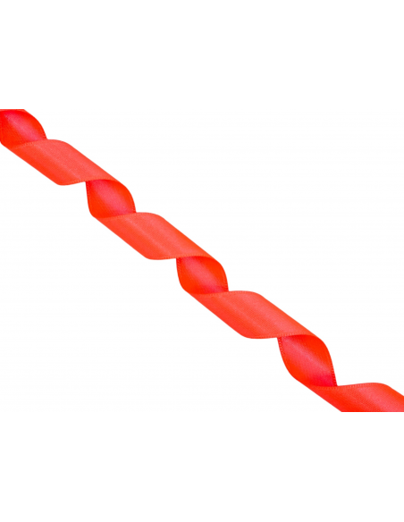 CINTA DE RASO DE COLOR ROJO FLÚOR 075