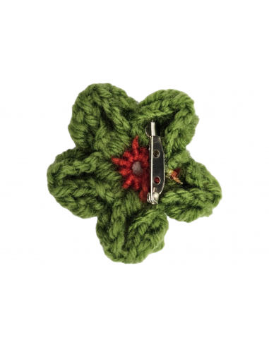 FLOR DE LANA CON IMPERDIBLE C/ VERDE 508214