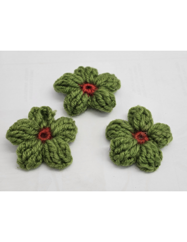 FLOR DE LANA CON IMPERDIBLE C/ VERDE 508214