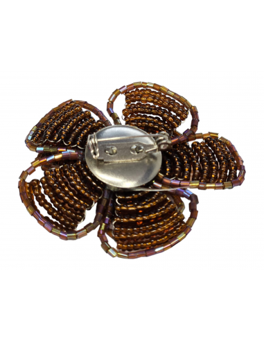 FLOR DE ROCALLA MARRÓN CON IMPERDIBLE 508.025