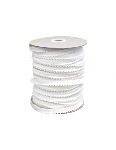 MTS. VIVO ELÁSTICO BOLITAS FLOCADAS BLANCO ROTO REF. 5513 C/ 9000
