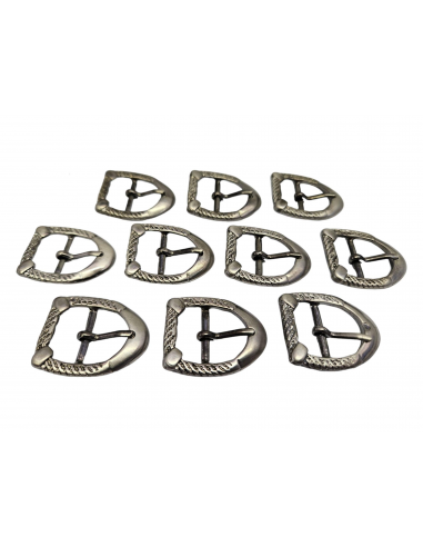 BOLSA DE 10 HEBILLAS W003-20 NÍQUEL NEGRO SATINADO