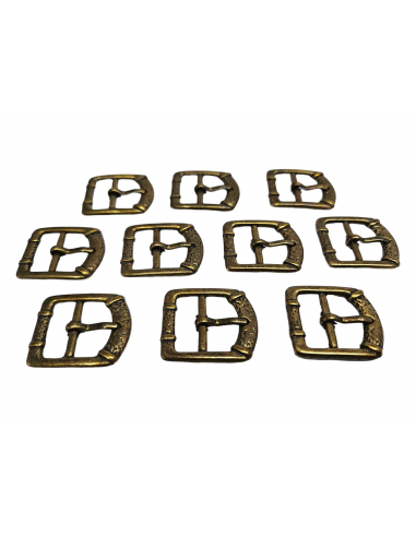 BOLSA DE 10 HEBILLAS W004-16 ORO VIEJO