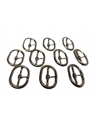 BOLSA DE 10 HEBILLAS W007-20 NÍQUEL NEGRO