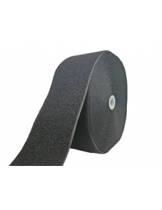 ROLLO DE 25 MTS CINTA DE CIERRE (TIPO VELCRO) NEGRO PARTE PELO