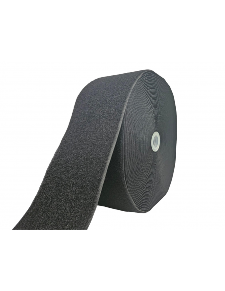 ROLLO DE 25 MTS CINTA DE CIERRE (TIPO VELCRO) NEGRO PARTE PELO