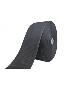 ROLLO DE 25 MTS CINTA DE CIERRE (TIPO VELCRO) NEGRO PARTE GANCHO