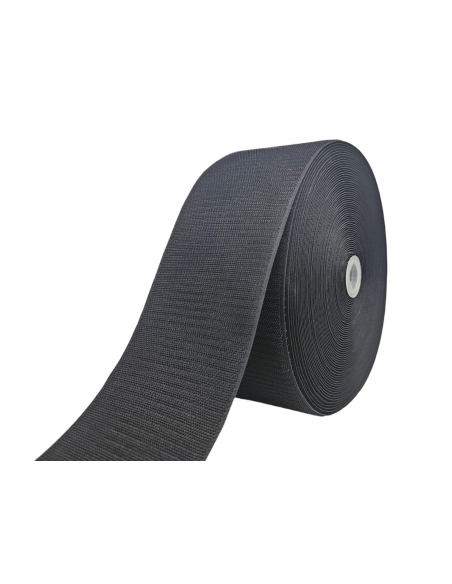 ROLLO DE 25 MTS CINTA DE CIERRE (TIPO VELCRO) NEGRO PARTE GANCHO
