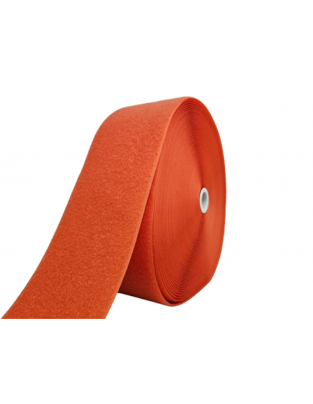 ROLLO DE 25 MTS CINTA DE CIERRE (TIPO VELCRO) NARANJA 051 PARTE PELO