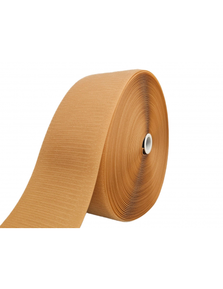 ROLLO DE 25 MTS CINTA DE CIERRE (TIPO VELCRO) MARRÓN CAOBA 133 PARTE GANCHO