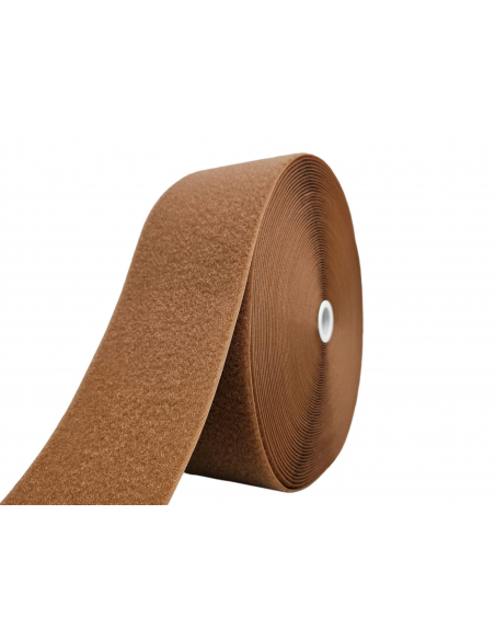 ROLLO DE 25 MTS CINTA DE CIERRE (TIPO VELCRO) MARRÓN 134  PARTE PELO