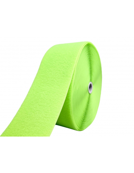 ROLLO DE 25 MTS CINTA DE CIERRE (TIPO VELCRO) VERDE FLÚOR 201 PARTE PELO
