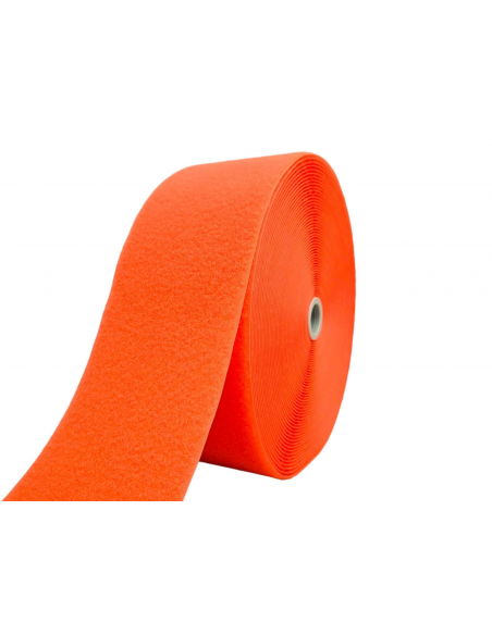 ROLLO DE 25 MTS CINTA DE CIERRE (TIPO VELCRO) NARANJA FLÚOR 204 PARTE PELO