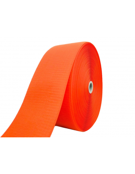 ROLLO DE 25 MTS CINTA DE CIERRE (TIPO VELCRO) NARANJA FLÚOR 204 PARTE GANCHO