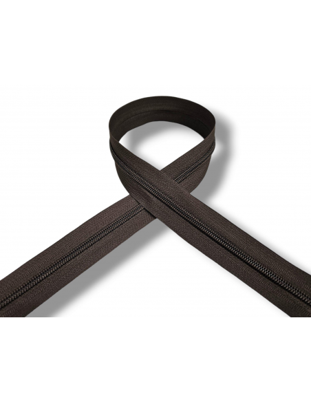 CREMALLERA MARRÓN OSCURO 030 POR METROS NYLON MAYA 5
