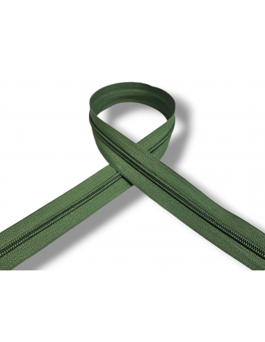 CREMALLERA VERDE KAKI 196 POR METROS...