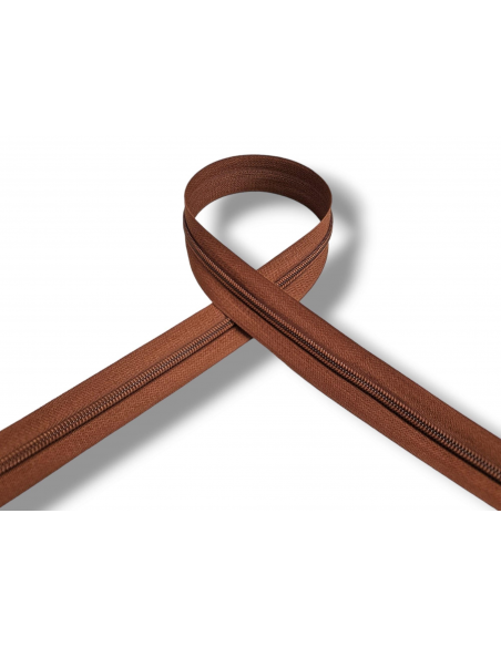 CREMALLERA MARRÓN 1030 POR METROS NYLON MAYA 5