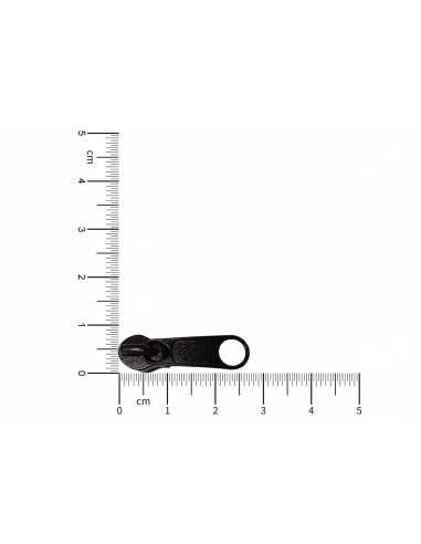 CURSOR METÁLICO PARA CREMALLERA POR METROS DE NYLON-3 NEGRO