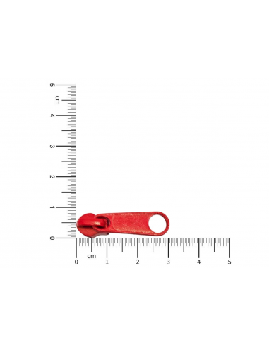 CURSOR METÁLICO PARA CREMALLERA POR METROS DE NYLON-3 ROJO 090