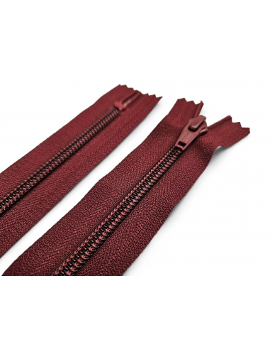 CREMALLERA YKK ROJO BURDEOS NYLON-5...