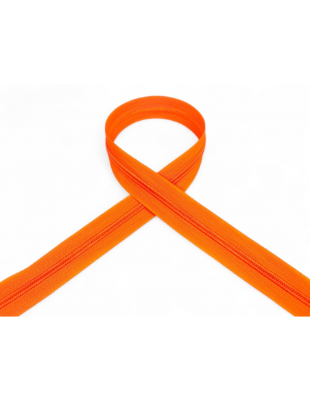 CREMALLERA NARANJA FLÚOR 254 POR METROS NYLON MAYA 5