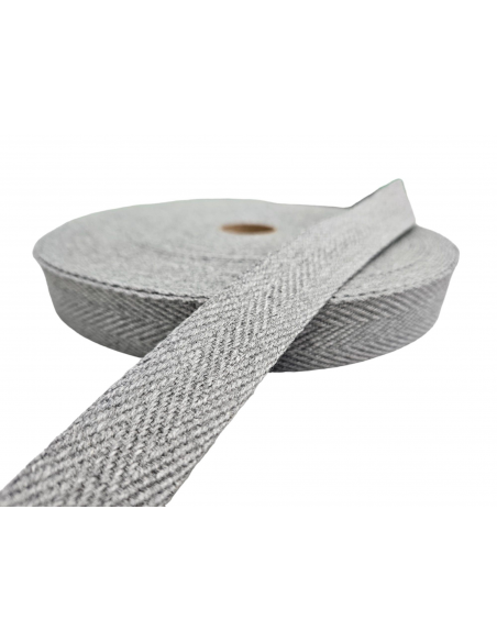 CINTA ALGODÓN ESPIGA GRIS 30MM Y 40MM REF. 393 C/ 015