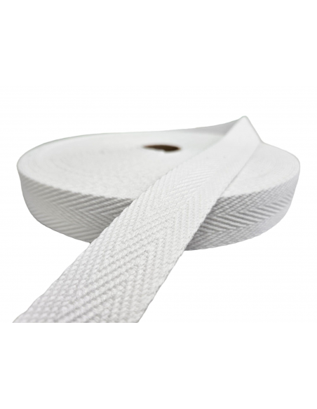 CINTA ALGODÓN ESPIGA BLANCO 30MM Y 40MM REF. 393 C/ 025