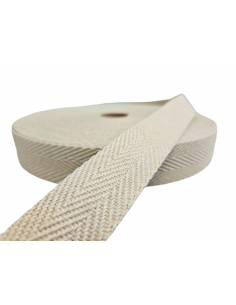 CINTA ALGODÓN BEIGE 30MM Y...