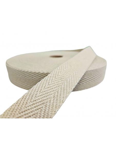 CINTA ALGODÓN ESPIGA BEIGE 30MM Y 40MM REF. 393 C/ 004