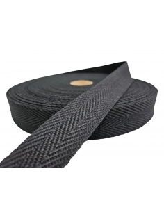 CINTA ALGODÓN NEGRO 30MM Y...