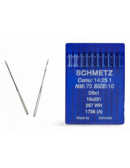 AGUJA DE MÁQUINA DE REMALLAR 1738 287WH 70/10 SCHMETZ