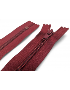 CREMALLERA YKK ROJO BURDEOS...
