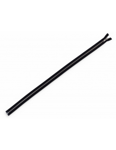 CREMALLERA ABIERTA YKK METÁLICA NEGRA 580- 70 CMS - MAYA 5 PLATEADA
