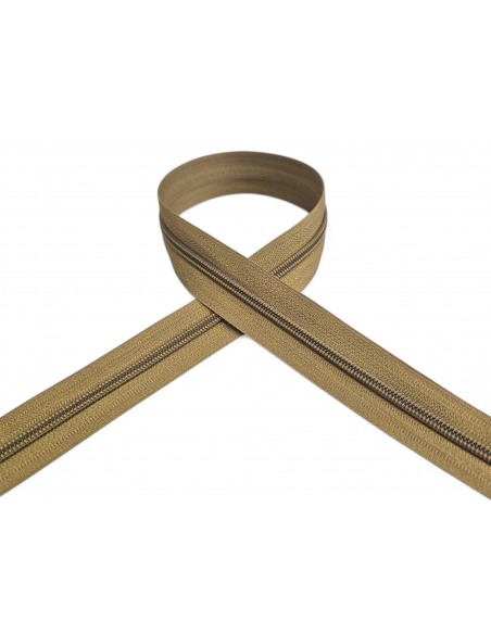 CREMALLERA VERDE KAKI 190 POR METROS NYLON MAYA 5