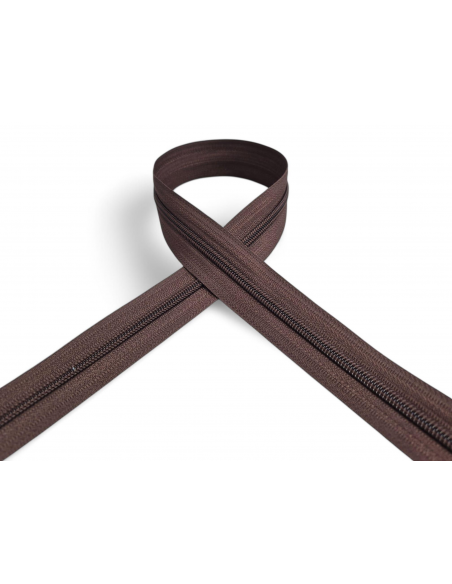 CREMALLERA MARRÓN 028 POR METROS NYLON MAYA 5