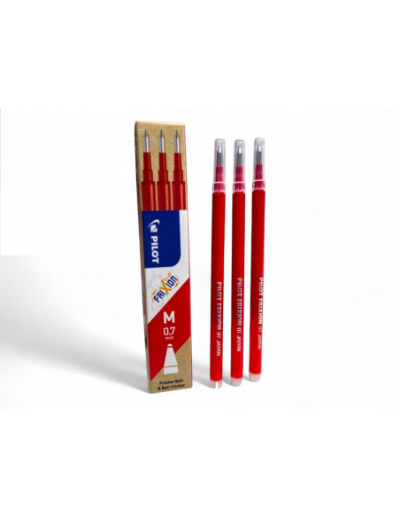 PACK DE 3 RECAMBIOS PILOT FRIXON BORRABLE ROJO