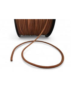 CORDÓN DE CUERO MARRÓN DE 3 MM