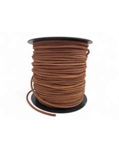 CORDÓN DE CUERO MARRÓN DE 3 MM 2