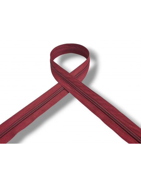 CREMALLERA ROJO BURDEOS 068 POR METROS NYLON MAYA 5