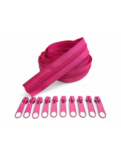 PACK 5 METROS CREMALLERA FUCSIA MAS 10 CURSORES AL TONO...