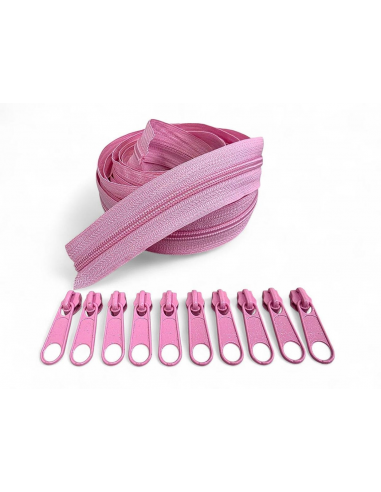 PACK 5 METROS CREMALLERA ROSA MAS 10...
