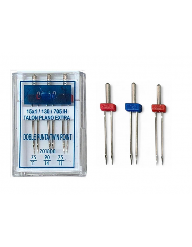 PAQUETE DE 3 AGUJAS TALON PLANO DOBLE...