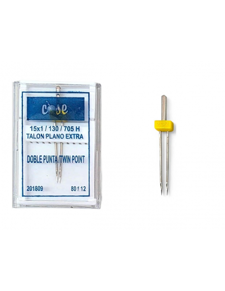 PAQUETE DE 1 AGUJA TALON PLANO DOBLE PUNTA 80/12