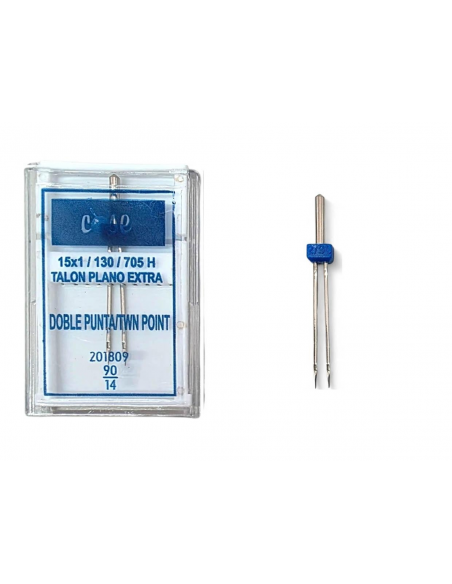 PAQUETE DE 1 AGUJA TALON PLANO DOBLE PUNTA 90/14