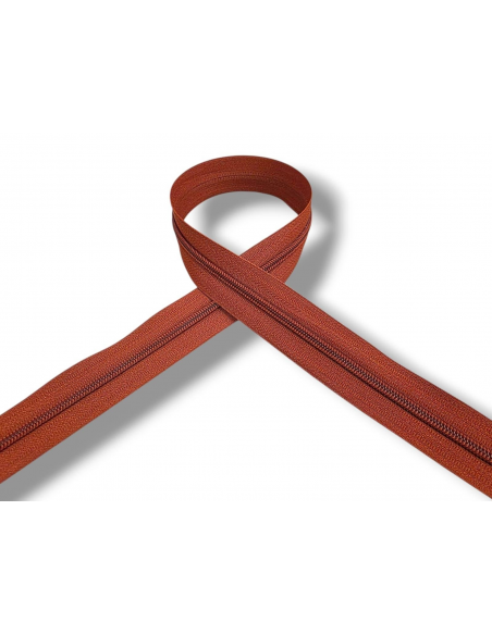 CREMALLERA MARRÓN CAOBA 039 POR METROS NYLON MAYA 5
