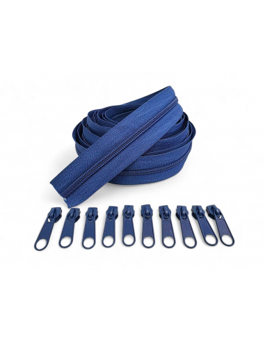 PACK 5 METROS CREMALLERA AZUL OSCURO...